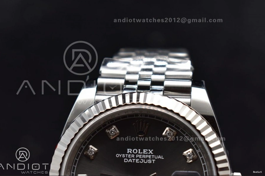 Clean Best 126334 DateJust On Steel SS Grey 41 Diamonds Edition 1:1 904L Jubilee Dial Bracelet VR3235 0519